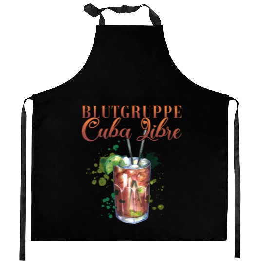Blutgruppe Cuba Libre Cocktail Bartender Kitchen Aprons