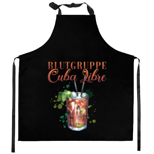 Blutgruppe Cuba Libre Cocktail Bartender Kitchen Aprons