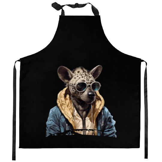 Street Style Spotted Hyena | Hyena Lovers Kitchen Aprons