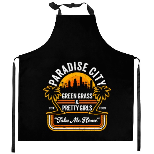 Funny 80's Classic Rock Parody: Paradise City Kitchen Aprons