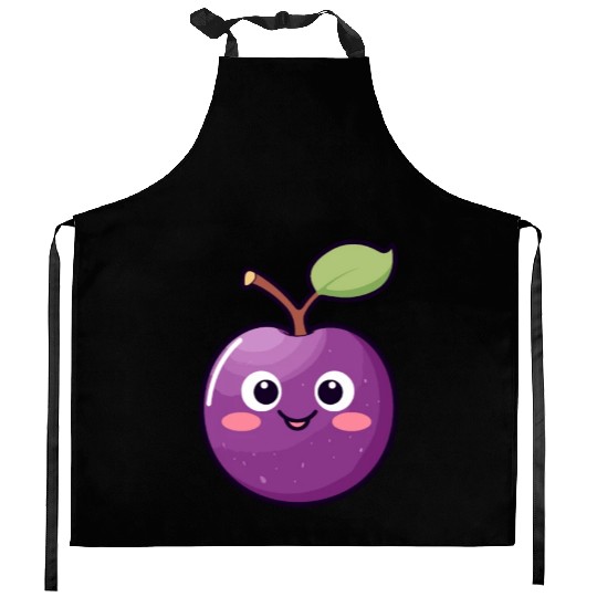 Kawaii Plum - Joyful Plumtastic Kitchen Aprons