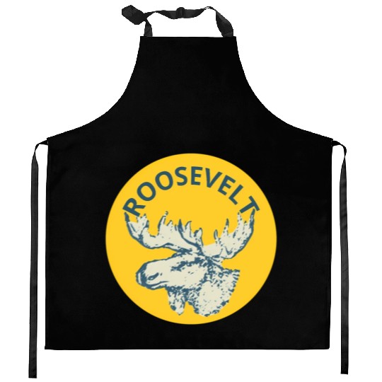 Teddy Roosevelt Bull Moose Py Kitchen Aprons