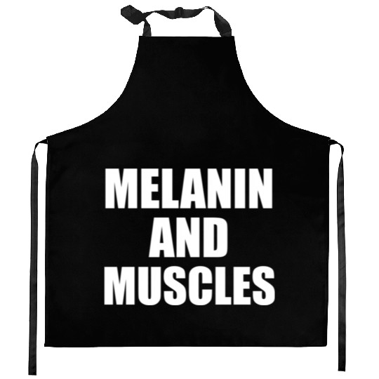 Melanin And Muscles Black Is Beautiful Workout Gym Kitchen Aprons