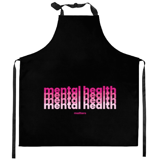 Mental Health Matters Poppins Barbiecore Pink Kitchen Aprons