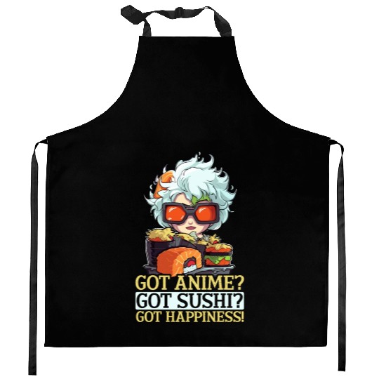 Anime Sushi Lover Nigiri Sashimi Food Manga Otaku Kitchen Aprons