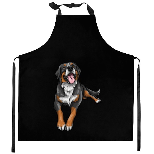 Cute Bernese Mountain Dog Kitchen Aprons