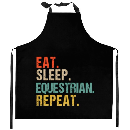 Funny Eat Sleep Equestrian Repeat Kitchen Aprons