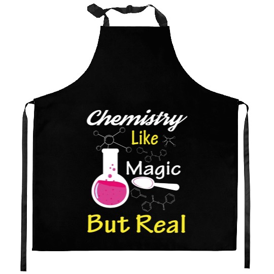 Chemistry Like Magic But Real Teacher Gift Kitchen Aprons