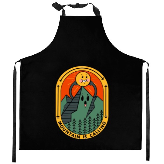 Mountain Is Calling Kitchen Aprons