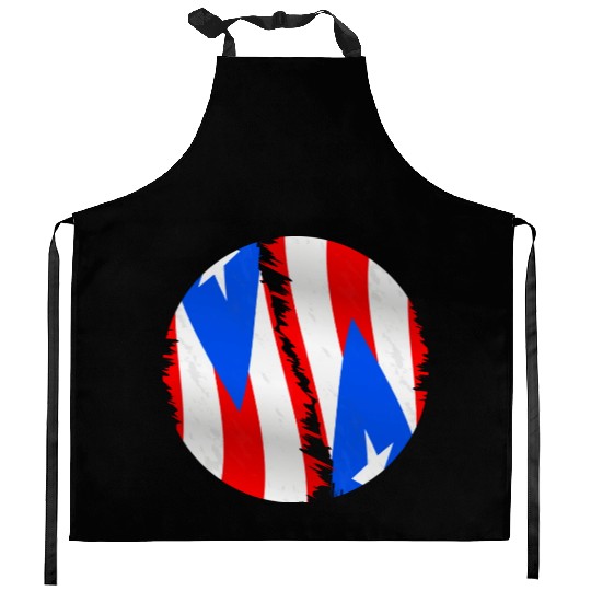 Puerto Rico Flag For A Puerto Rican Boricua Lover Kitchen Aprons