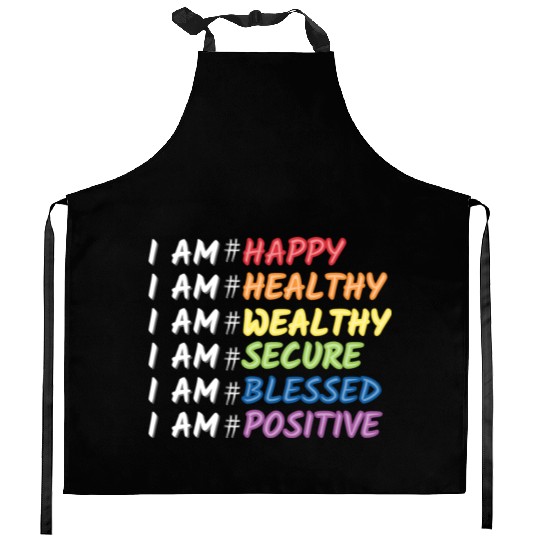 Daily Motivational Affirmation Mantra Self Love Kitchen Aprons