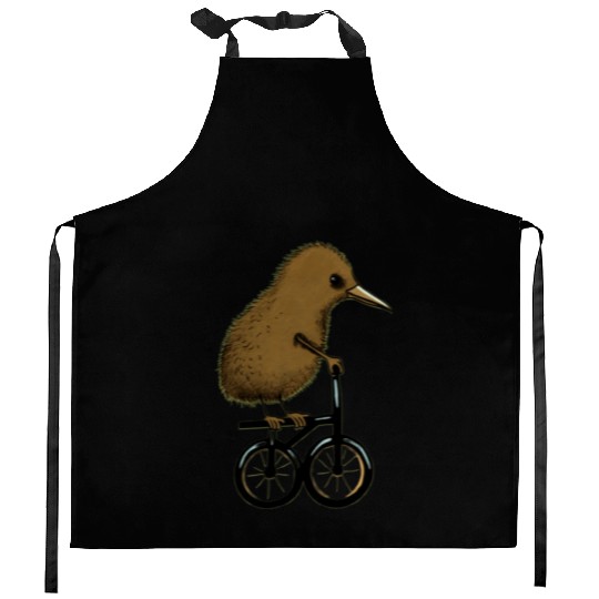 Kiwi Bird On Cycle Kitchen Aprons