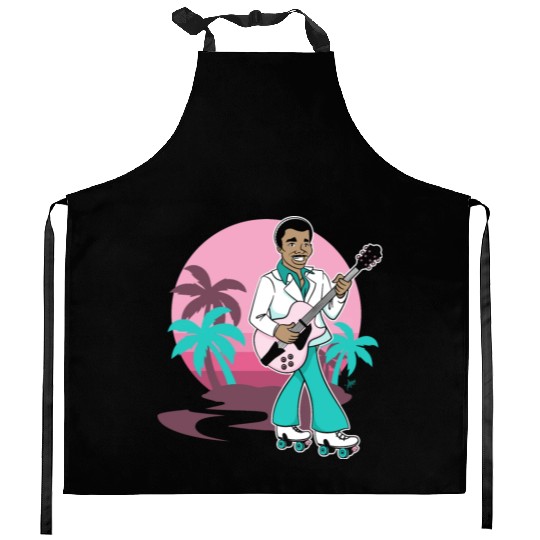 Breezin' on Wheels Retro Cartoon - Malibu Style Kitchen Aprons