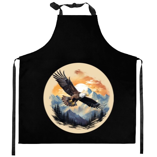 Bald Eagle as America's Symbol Kitchen Aprons
