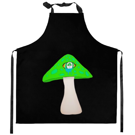 Green Mushroom Kitchen Aprons
