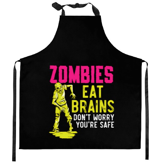 Zombie Undead Monster Halloween Trick Or Kitchen Aprons