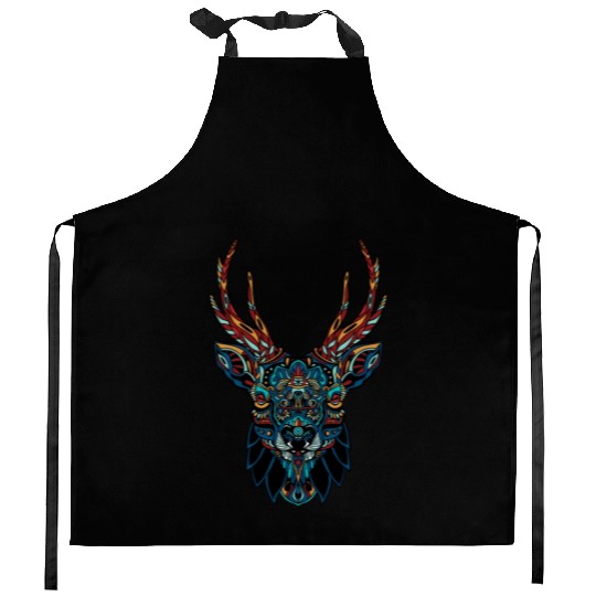 Mandala Deer Kitchen Aprons