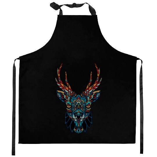 Mandala Deer Kitchen Aprons