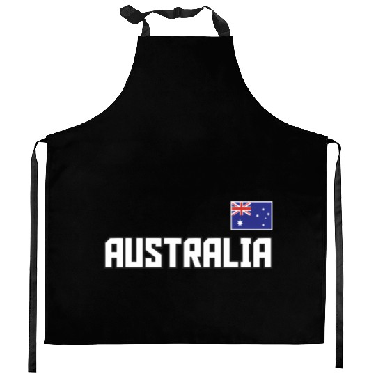 Australia Flag Australian Pride Athletic Style Kitchen Aprons