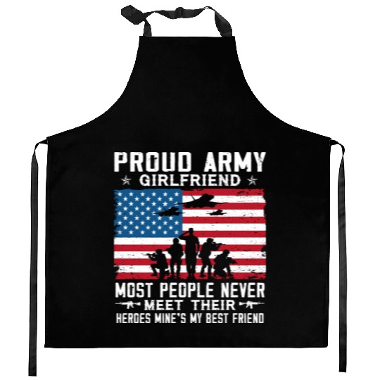 Proud US Army Girlfriend Kitchen Aprons