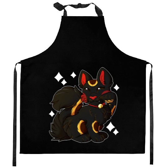 Maneki Neko Black Kitchen Aprons
