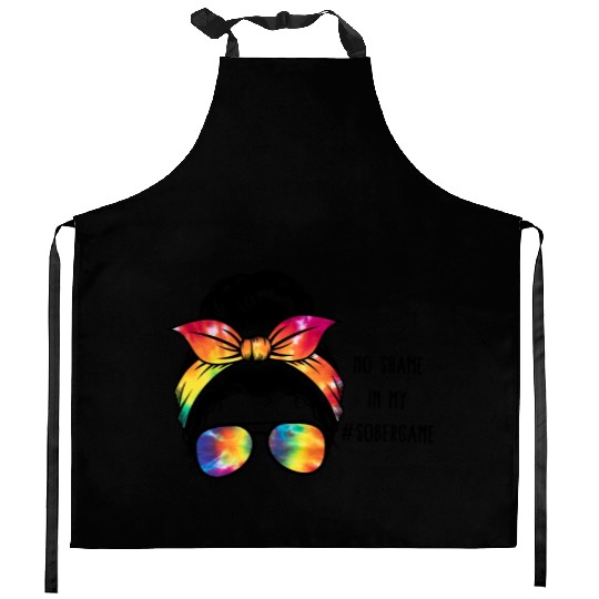 Sobriety Kitchen Aprons, No Shame In My Sober Game Women