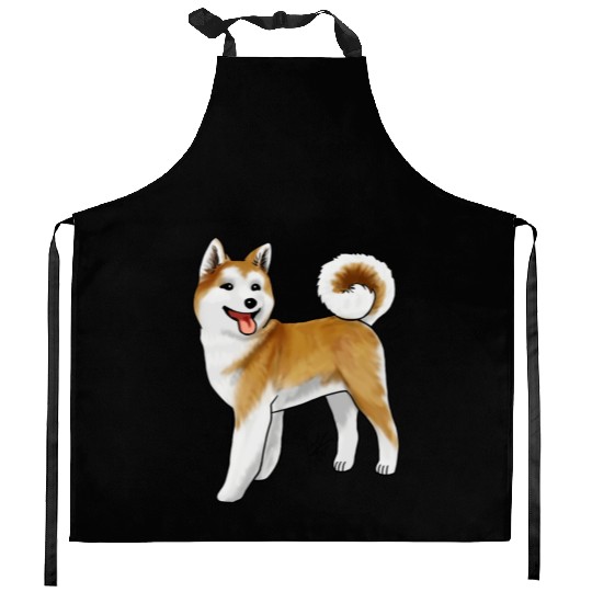 Akita Light Faced Tan Kitchen Aprons