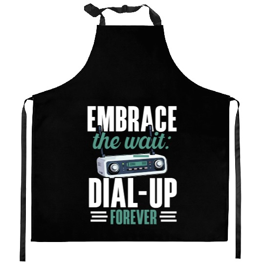 Dial Up Internet Connection 90's Computer Jokes Kitchen Aprons
