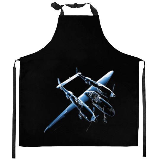 P 38 Lightning 3D Kitchen Aprons