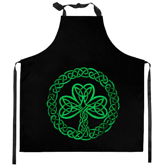Irish Celtic Knot Shamrock Clover Kitchen Aprons