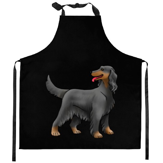 Dog Irish Setter Black And Tan Kitchen Aprons