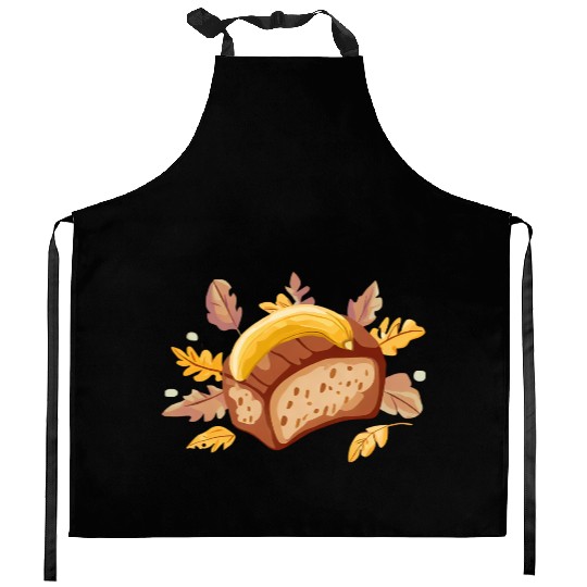 Autumn banana bread treat Kitchen Aprons
