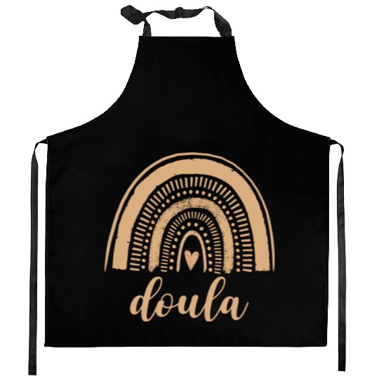 Doula Rainbow Leopard Birth Doulas Gift Kitchen Aprons