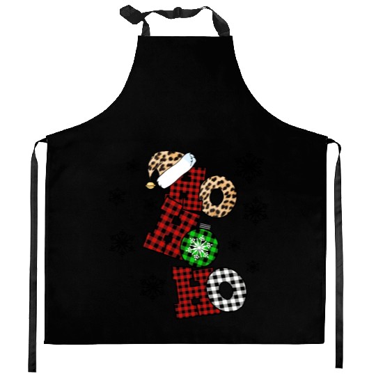 Xmas Christmas Ho Ho Ho Snowflakes Kitchen Aprons