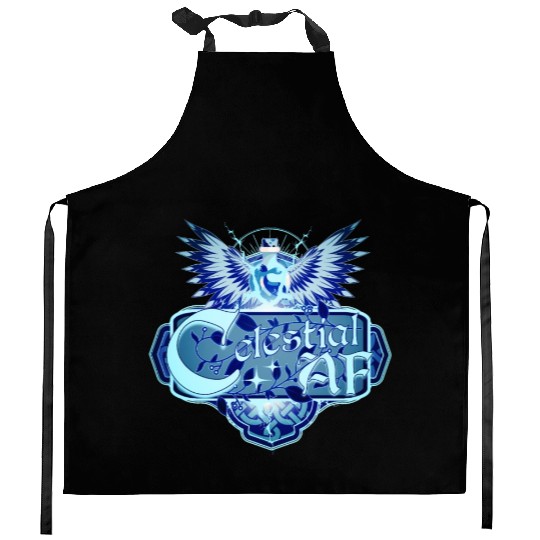 Celestial AF Healing Potion and Angel Wings Kitchen Aprons