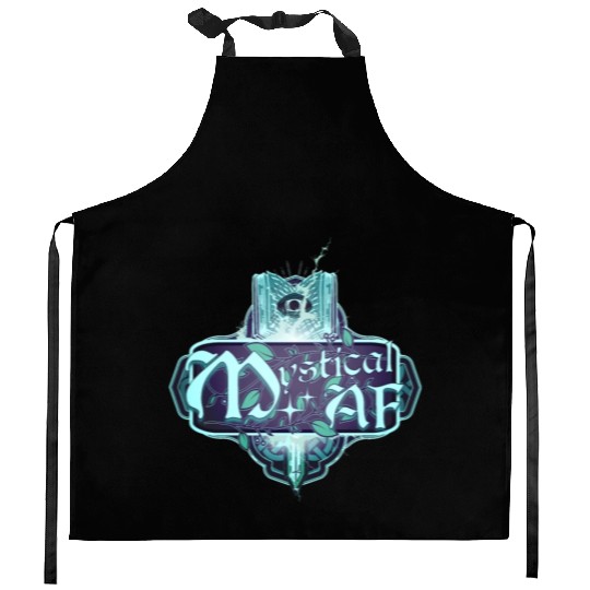 Mystical AF Spell Book and Mystic Eye Kitchen Aprons
