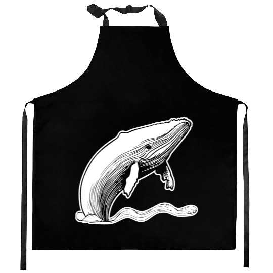 Whale Ocean Marine Kitchen Aprons