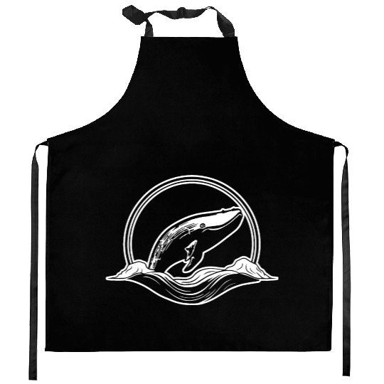 Whale Ocean Marine Kitchen Aprons