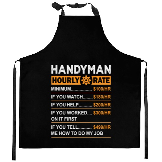 Handyman Hourly Rate Labor Day Kitchen Aprons