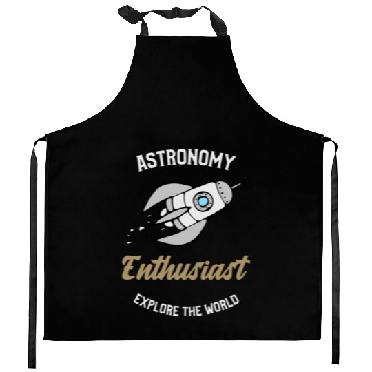 Astronomy Enthusiast - moon astronomy Kitchen Aprons