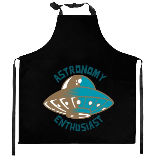 Astronomy Enthusiast - Astronomy Enthusiast Kitchen Aprons