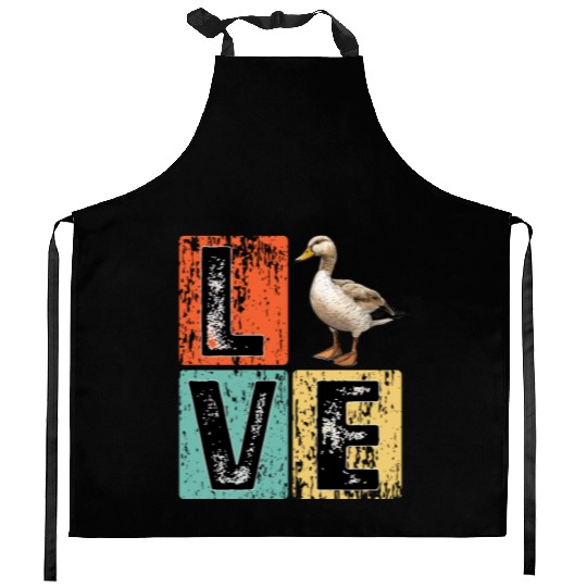Retro Duck Hunting Duck Birds Lover Duck Hunter Kitchen Aprons