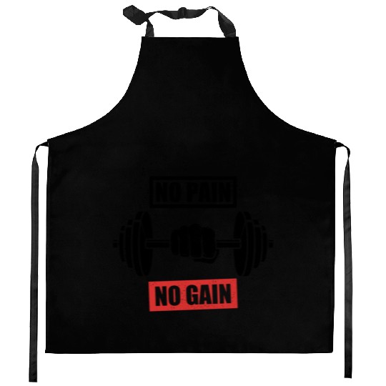 Power Up Your Workout With Our No Pain No Gain Gym Kitchen Aprons