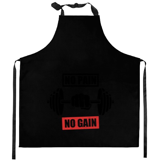 Power Up Your Workout With Our No Pain No Gain Gym Kitchen Aprons