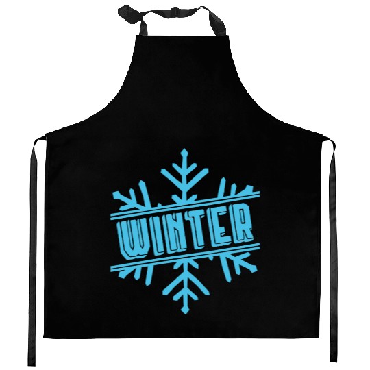 Winter Snowflakes Kitchen Aprons
