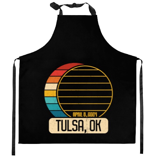 Total Solar Eclipse Oklahoma Tulsa April 28 2024Tu Kitchen Aprons