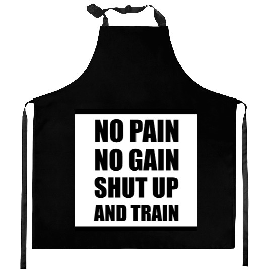 Poster NO PAIN NO GAIN Square Kitchen Aprons
