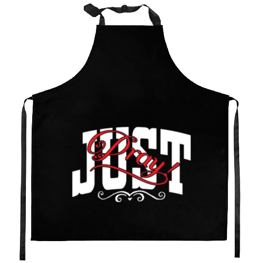 Just Pray Love Jesus Christian Christmas Kitchen Aprons
