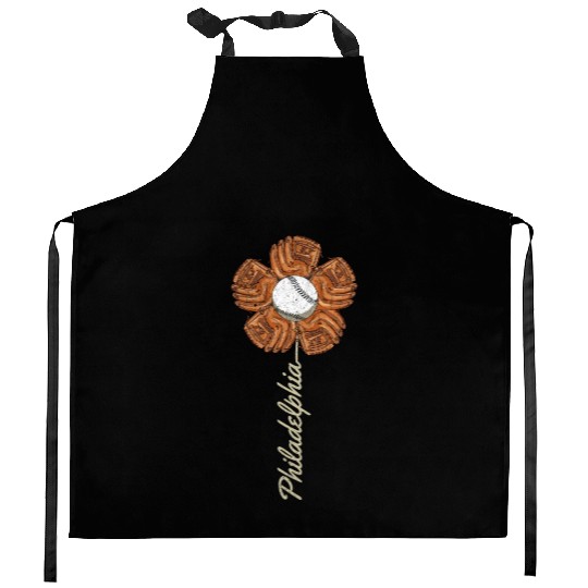 Philly Colorful Baseball Flower Souvenir I Love Kitchen Aprons