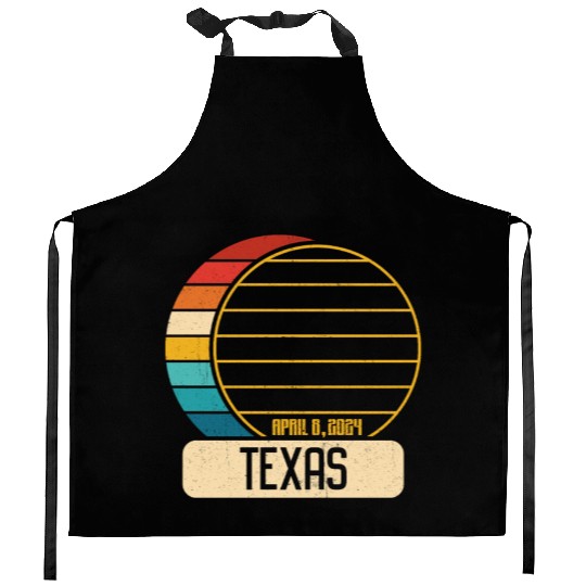 Total Solar Eclipse Texas April 28 2024 Eclipse Kitchen Aprons